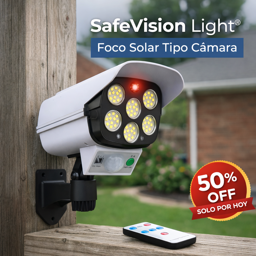 SafeVision Light® | Foco Solar Tipo Camara
