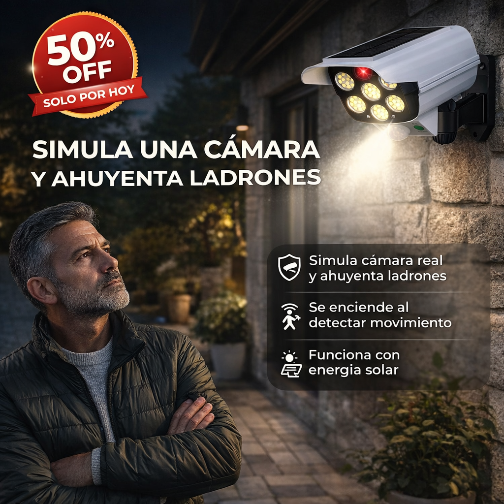 SafeVision Light® | Foco Solar Tipo Camara