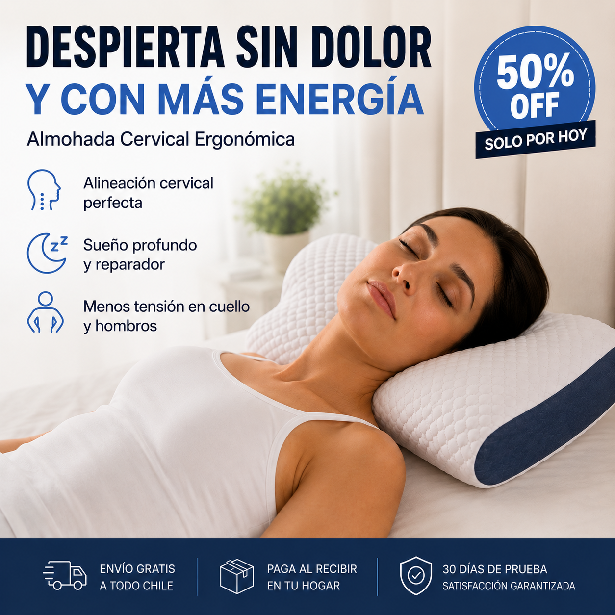 Almohada Cervical Ergonomica 1pcs