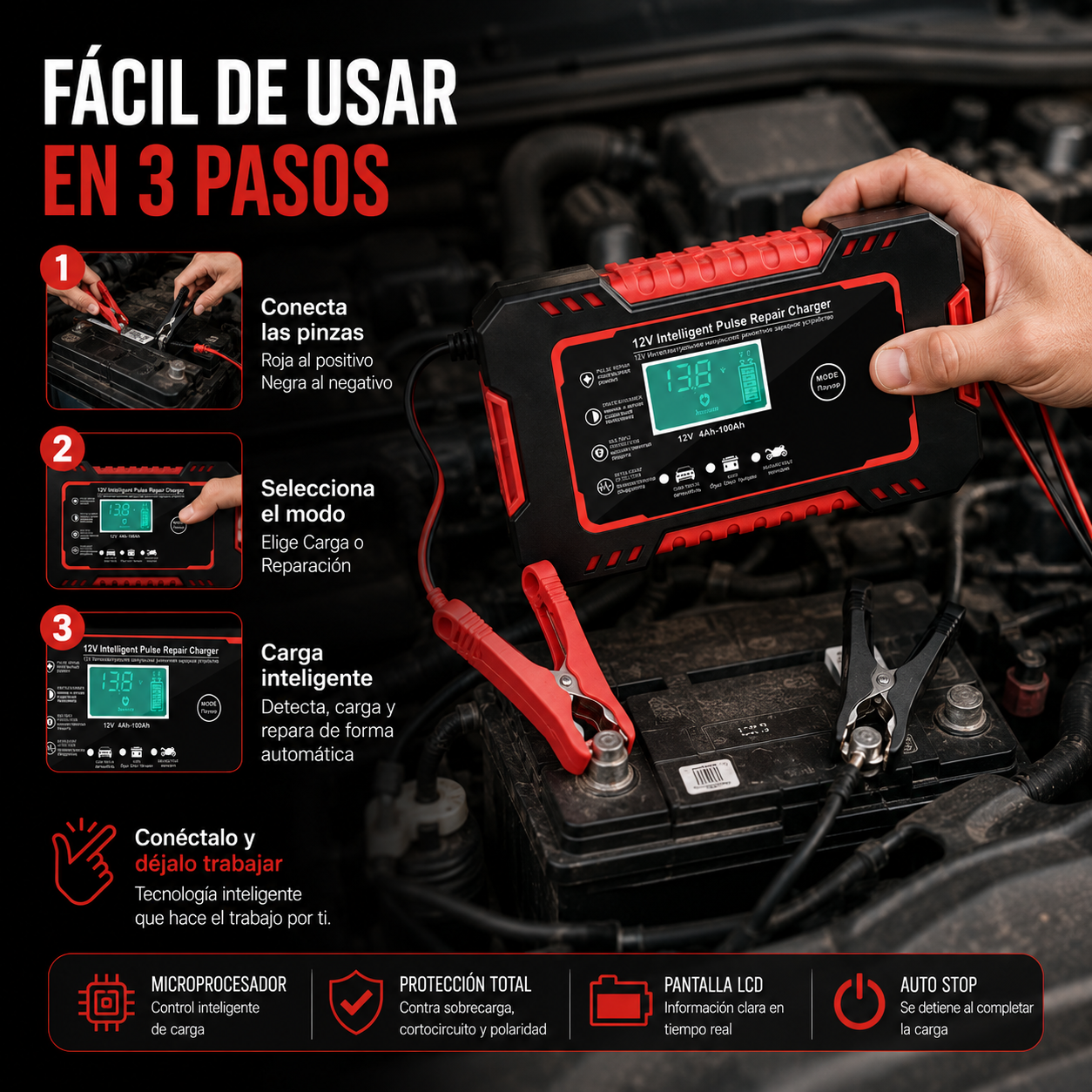 BatteryRevive® | Cargador Inteligente de Baterías