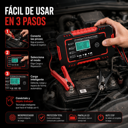 BatteryRevive® | Cargador Inteligente de Baterías