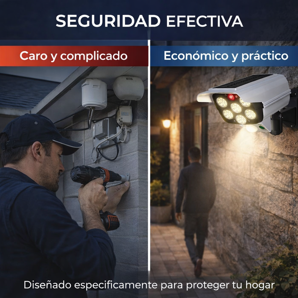 SafeVision Light® | Foco Solar Tipo Camara