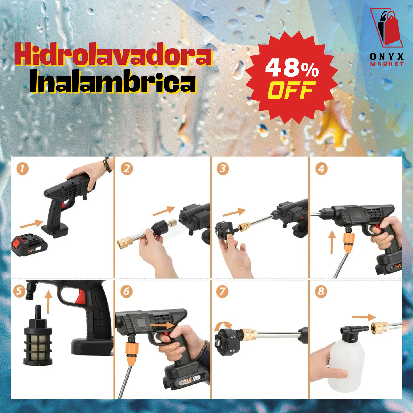 Hidrolavadora Inalambrica Bateria 48v