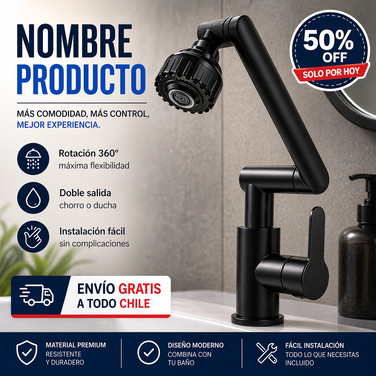 FlexiFlow 360® | Grifería Giratoria