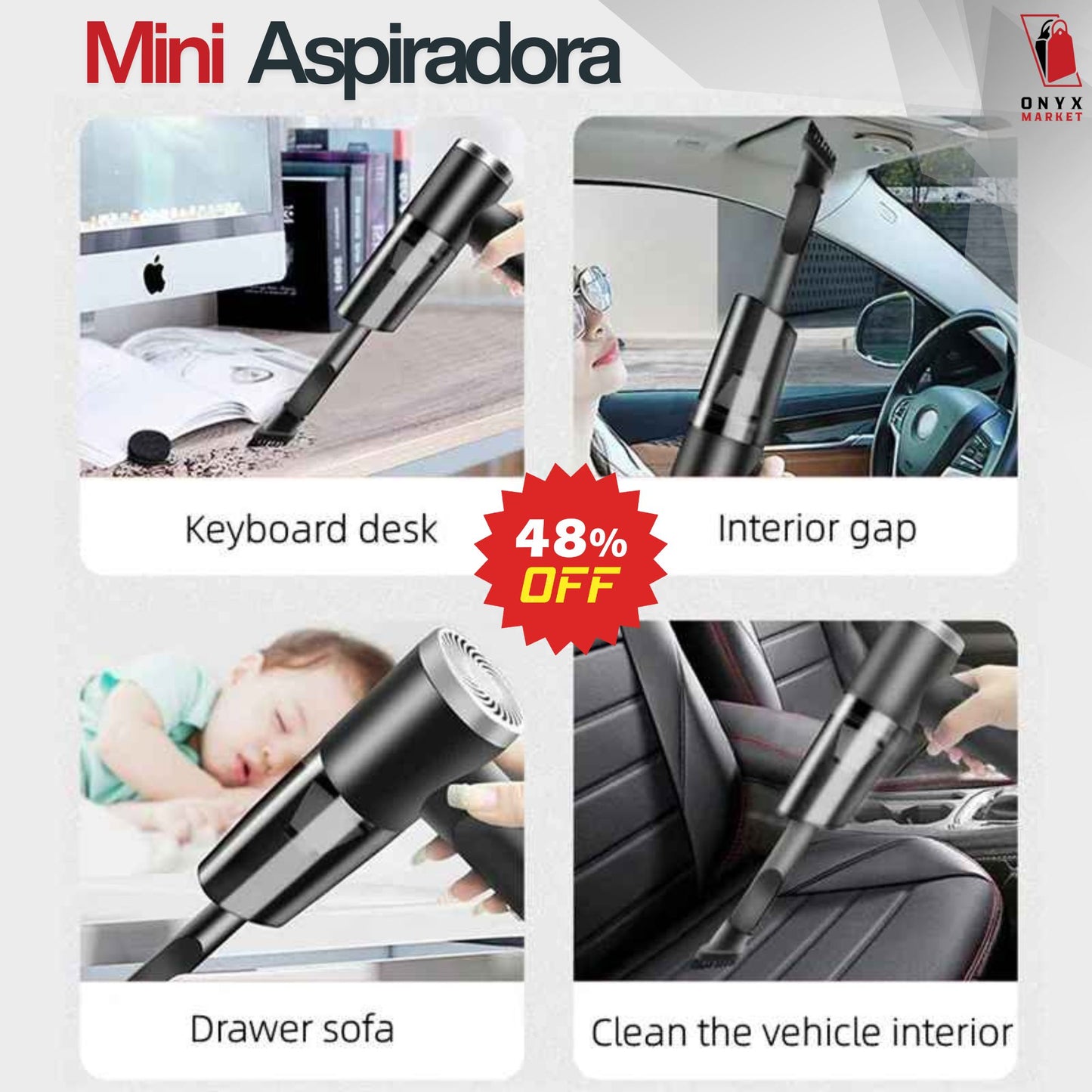 MINI ASPIRADORA 3 EN 1 PARA CASA Y AUTOS