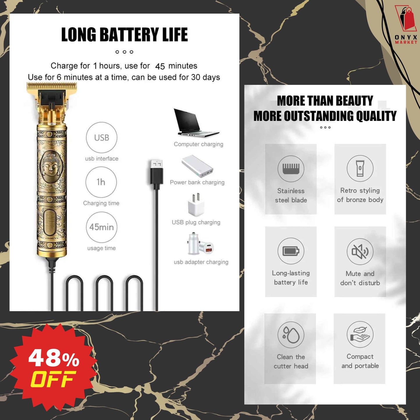 Afeitadora Portátil Recargable Buda